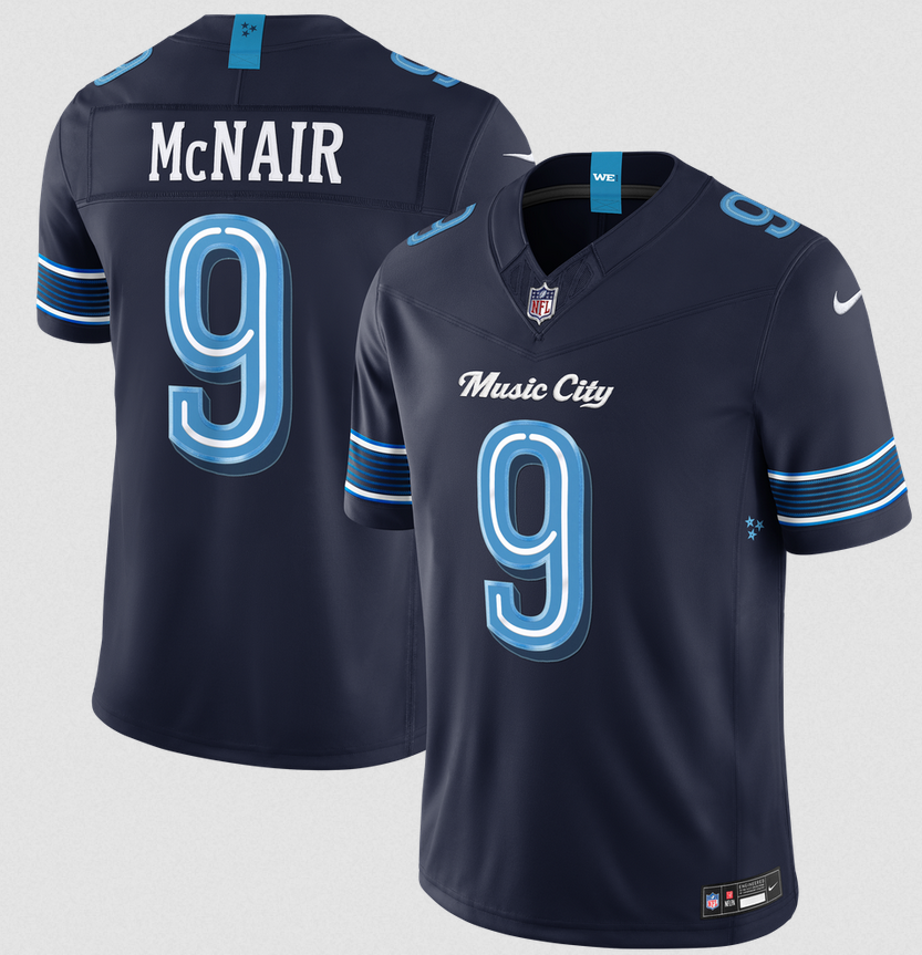 Men Tennessee Titans #9 McNair Nike Navy NFL Rivalries Collection limited Jersey